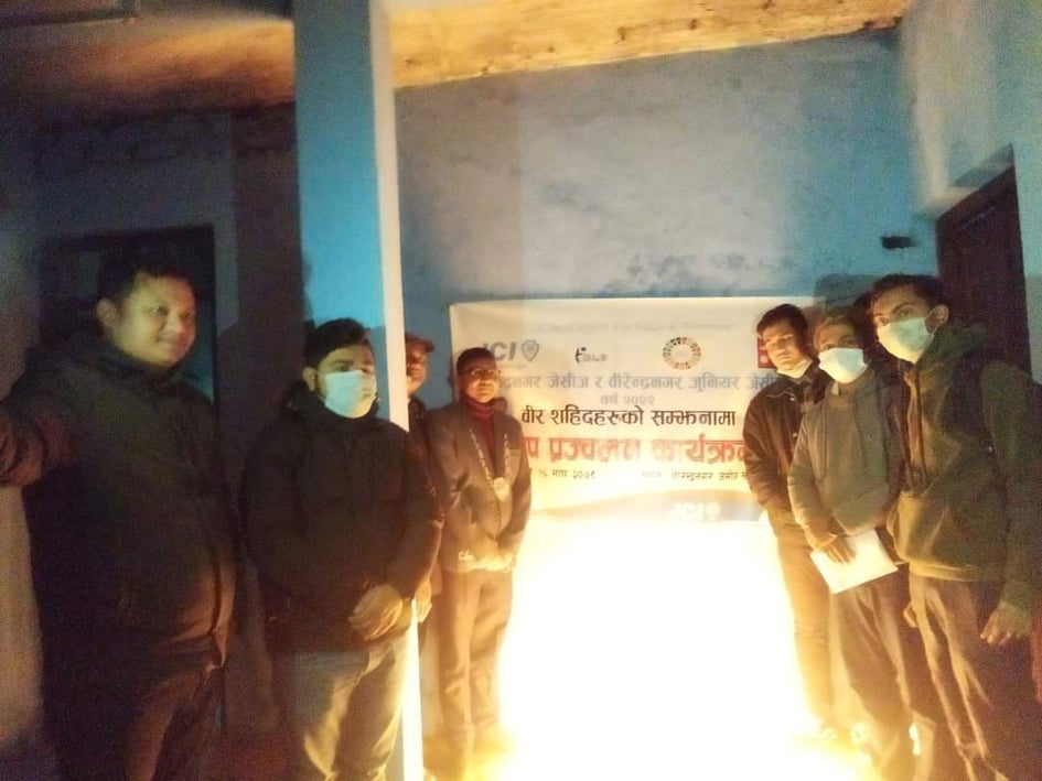 शहिदहरुको सम्झनामा दिप प्रज्वलन