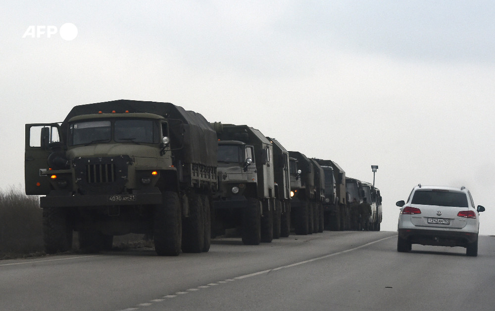 रुसका सेना स्थलमार्ग हुँदै युक्रेन प्रवेश गरे